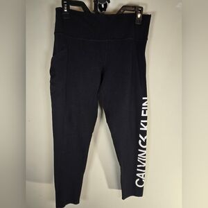 Calvin Klein Black Kids Leggings with Side Logo